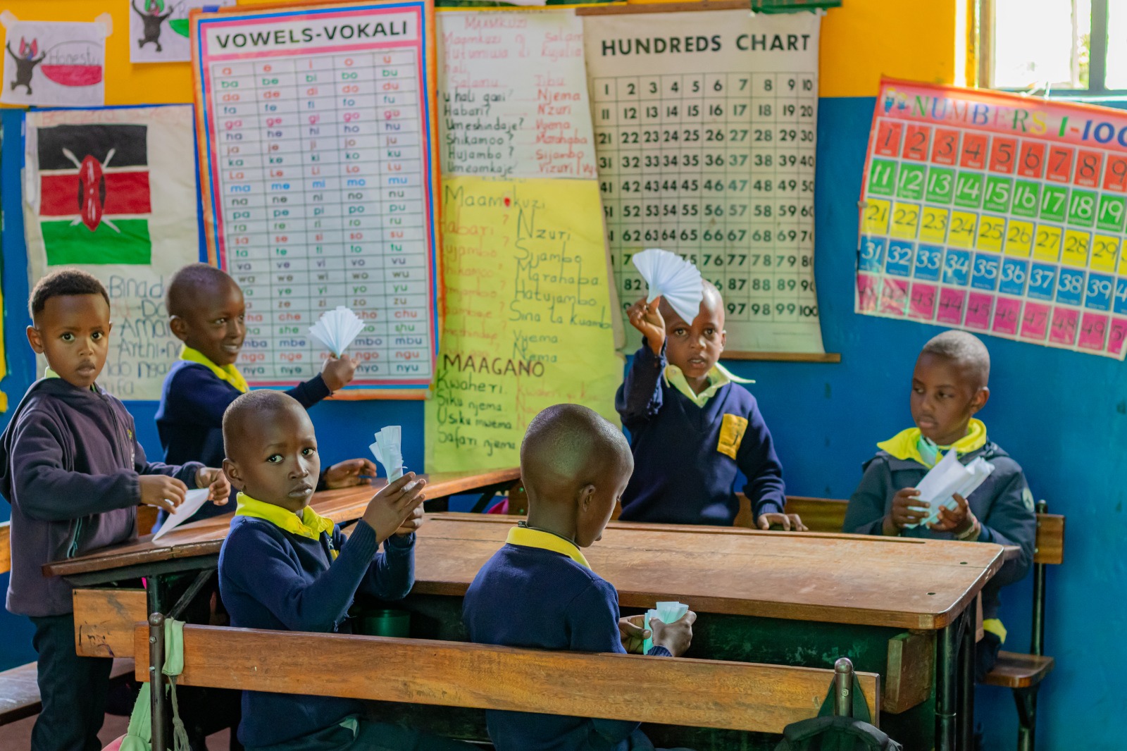 Kiswahili and numeracy learning walls