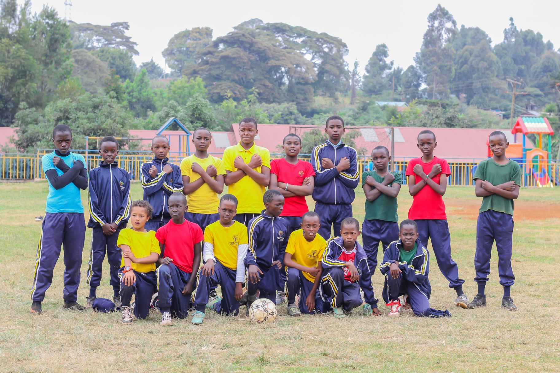 Boys Football Team Portrait